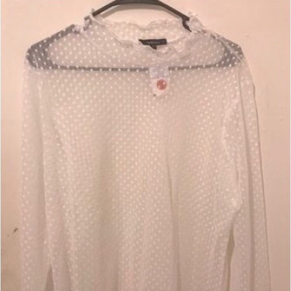 Polka dot sheer top